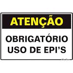PLACA 20X30 ATENCAO OBRIGATORIO O USO DE EPIS 250BT