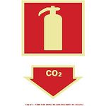 PLACA 20X30 FOTOLUMINESCENTE EXTINTOR CO2 250BS