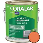 TINTA ACRILICA CORAL FOSCO 3,6 LT LARANJA CITRICO