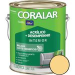 TINTA ACRILICA CORAL FOSCO 3,6 LT AMARELO CANARIO
