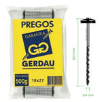 PREGO GALVANIZADO 18X27 1/2KG TELHEIRO