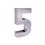 NUMERO RESID CROMADO 5