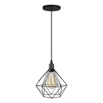 PENDENTE ARAMADO PRETO 1 LAMP TOLEDOS