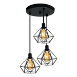 PENDENTE ARAMADO PRETO 3 LAMP TOLEDOS