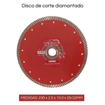 DISCO UZZY SEGMENT CORTE SECO 230X10X25/22