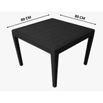 MESA PLAST QUAD DESMONTAVEL RATTAM PRETA VINTO