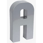 LETRA P/ RESID ALUM A CROMADO VINTO