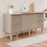 GABINETE MGM AGATA 1,74MT CAPPUCCINO/FREIJO