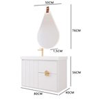 Toucador MGM COPENHAGUE 80 BRANCO