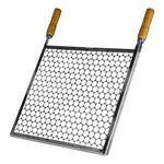 GRELHA P/ CHURRASCO INOX 30 X 55