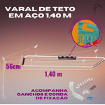 Varal de Teto Monaco 1,40MT 11400 - SECALUX