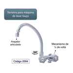 TORNEIRA PIM 2004 C50 BICA MOVEL COM SAIDA MAQUINA DE LAVAR LOUÇA