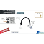 TORNEIRA PIM 4999 C70 BICA MOVEL PAREDE LUXO CONE PRETO