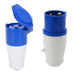 CONJUNTO TOMADA INDUSTRIAL PLUG MACHO 2P+T 16A AZUL