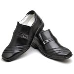 Sapato Confort em Couro Legitimo Turim Preto