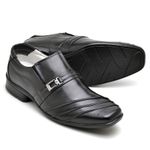 Sapato Confort em Couro Legitimo Turim Preto