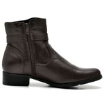 Bota Cano Curto de Couro Legitimo Café