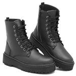 Coturno Feminino Preto Cadarço
