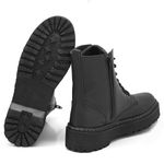 Coturno Feminino Preto Cadarço