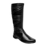 Bota Feminina de Couro Legitimo Cano Alto Preto