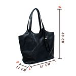 Bolsa Feminina Felice Luxo em Couro Legitimo Preto