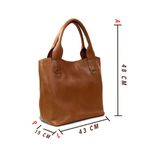 Bolsa Feminina Felice Luxo em Couro Legitimo Whisky