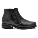 Botina Masculina em Couro Legitimo Preto