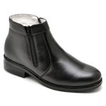 Botina Masculina em Couro Legitimo Preto