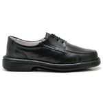Sapato Social Confort de Couro Legitimo Preto 