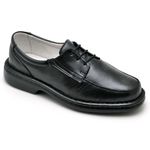 Sapato Social Confort de Couro Legitimo Preto 