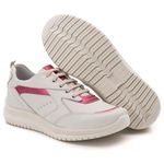 Tênis Casual Feminino de Couro Legitimo Gelo Pink