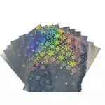FILME ADESIVO VINIL HOLOGRAFICO FLOCO NEVE135G/M² A4 - 10FOLHAS DER 4