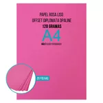 MP-PAPEL ROSA DIPLOMATA/LISO/OFFSET 120G/M² A4 20FOLHAS DER 4
