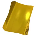 FILME ADESIVO VINIL DOURADO GLOSSY 135G/M² A4 - 10FOLHAS DER