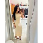 VESTIDO CANELADO MIDI REGATÃO 