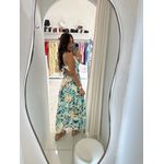 VESTIDO LONGO ESTAMPADO FLORAL VER/AZUL