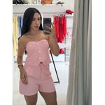 CONJUNTO FELL SHORT E CROOPED BOTAO PRETO 