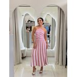 VESTIDO EM TRICO ALÇA FINA ROSA 
