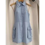 VESTIDO GOLA POLO CARGO - AZUL