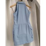 VESTIDO GOLA POLO CARGO - AZUL