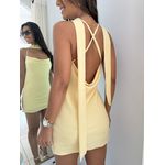 Vestido Rebeka manteiga - Amarelo