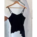 BLUSA PEPLUM ASSIMÉTRICA PRETA