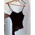 BLUSA PEPLUM ASSIMÉTRICA PRETA