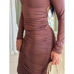 VESTIDO DRAPEADO COM COSTAS VAZADAS