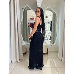 VESTIDO DE TRICÔ PRETO