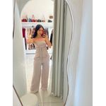 CONJUNTO TOMARA QUE CAIA COM CALÇA WIDE LEG CINZA