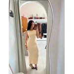 VESTIDO CANELADO DE ALGODÃO OFF