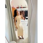 VESTIDO CANELADO DE ALGODÃO OFF