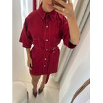 CONJUNTO MAX CAMISA COM SHORT E CINTO - VERMELHO