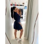 CONJUNTO MAX CAMISA COM SHORT E CINTO - AZUL